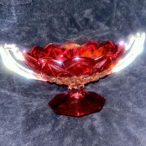 Vintage glass trophy cup/candy dish